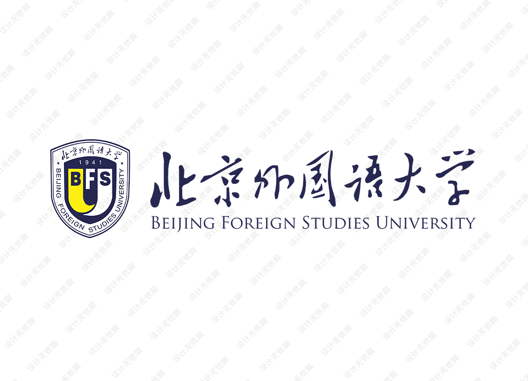 北京外国语大学校徽logo矢量标志素材