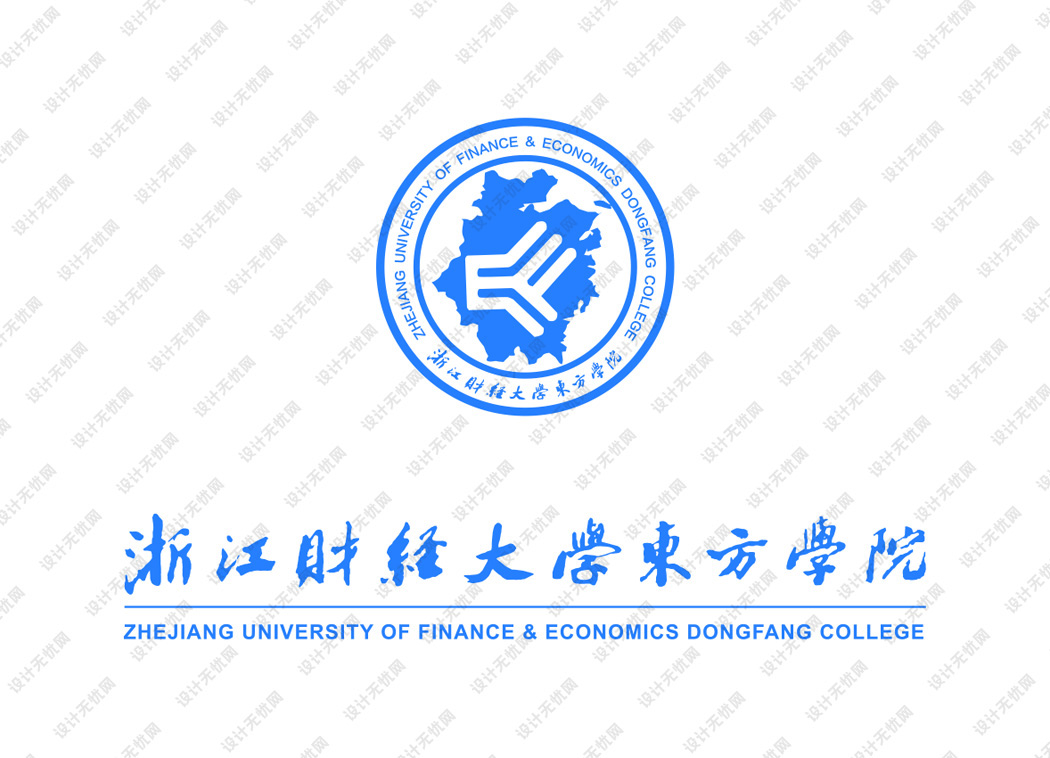 浙江财经大学东方学院校徽logo矢量标志素材