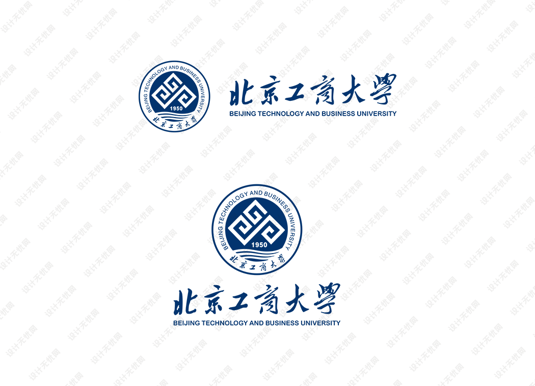 北京工商大学校徽logo矢量标志素材