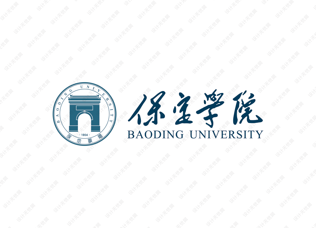 保定学院校徽logo矢量标志素材