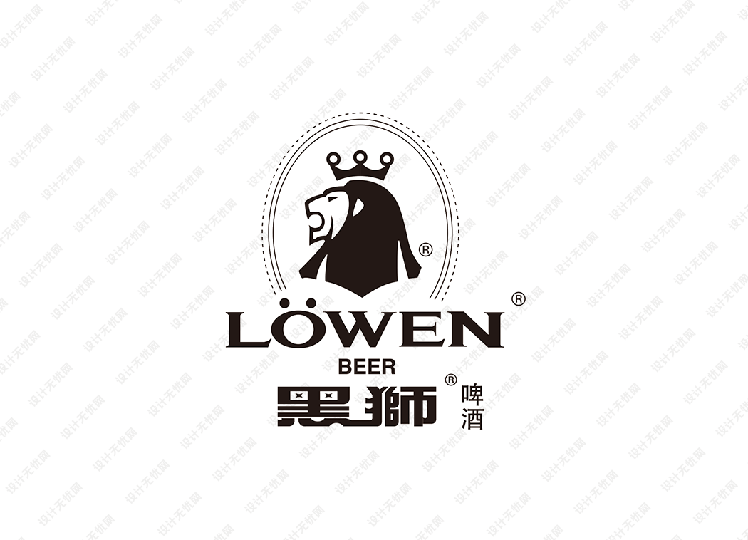 黑狮啤酒logo矢量标志素材下载