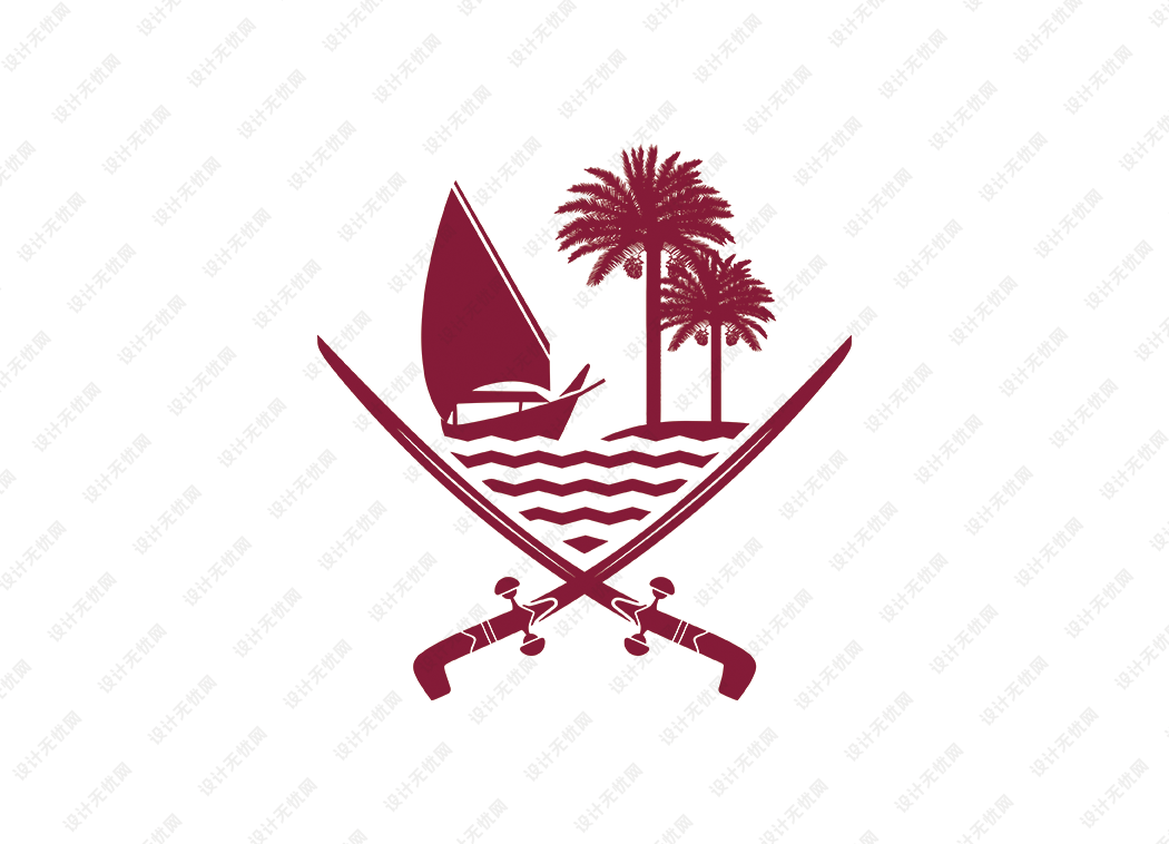 卡塔尔国徽矢量高清素材下载