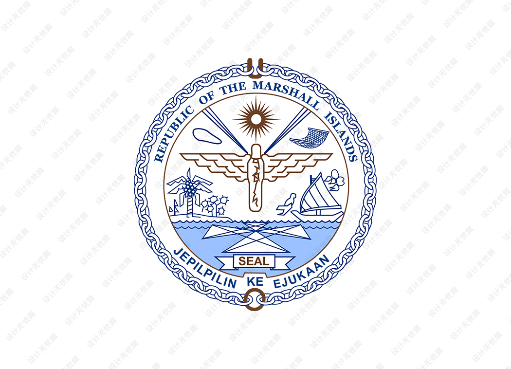 马绍尔群岛国徽矢量高清素材下载