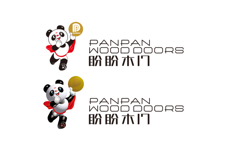 盼盼木门logo矢量标志素材