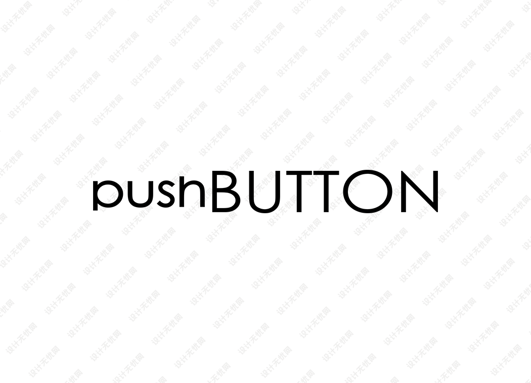 韩国服饰品牌pushBUTTON logo矢量标志素材