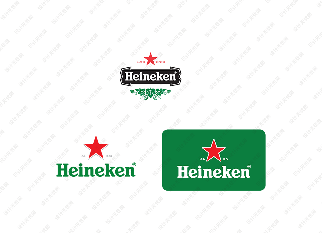 Heineken喜力啤酒logo矢量标志素材