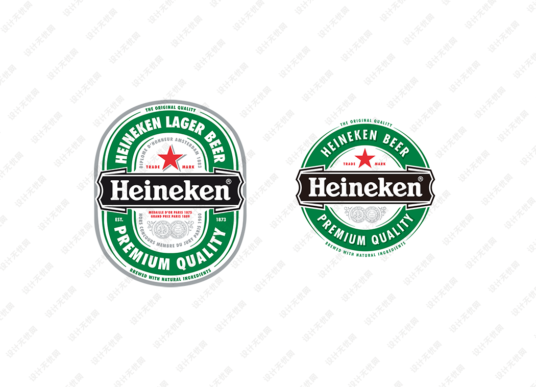 Heineken喜力啤酒logo矢量标志素材