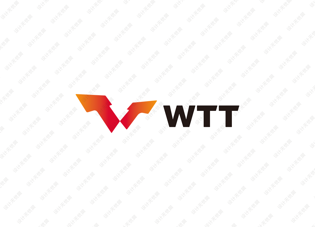 世界乒乓球职业大联盟WTT logo矢量标志素材