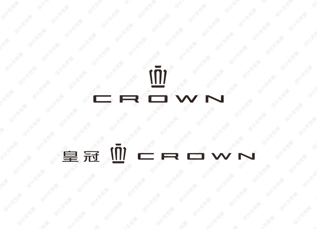 丰田皇冠logo矢量标志素材