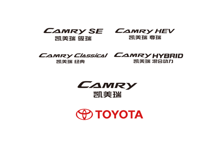 丰田Camry凯美瑞logo矢量标志素材