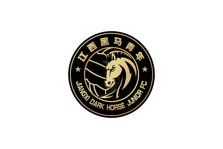 中乙：江西黑马青年足球俱乐部队徽logo矢量素材