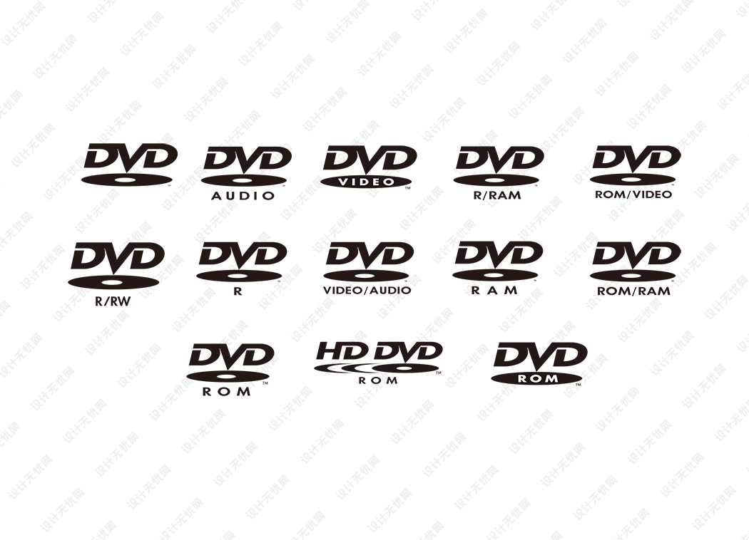 DVD logo矢量标志素材