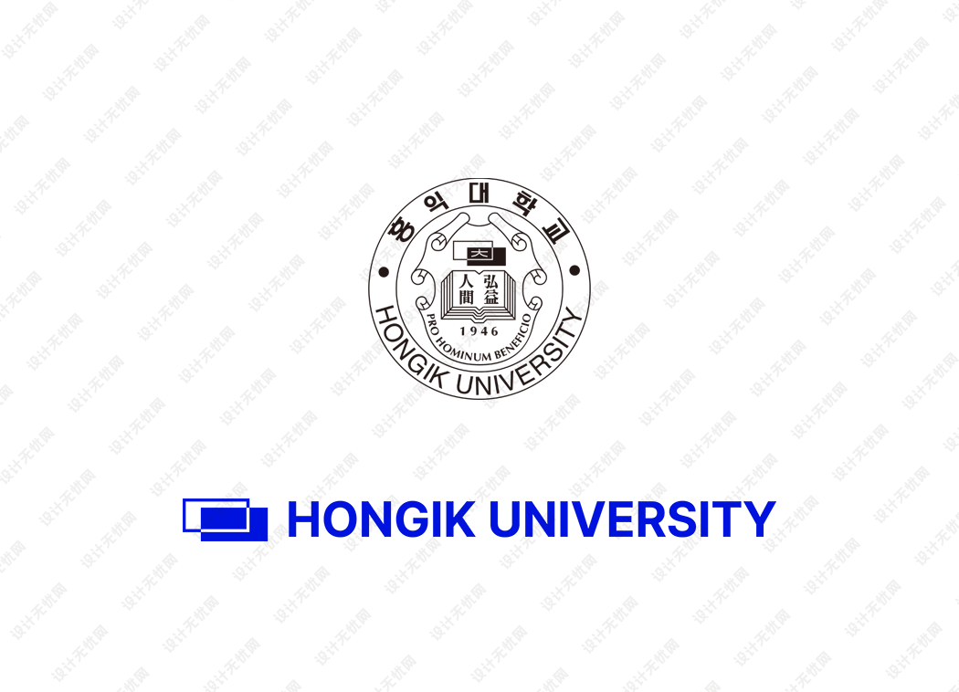 韩国弘益大学校徽logo矢量标志素材