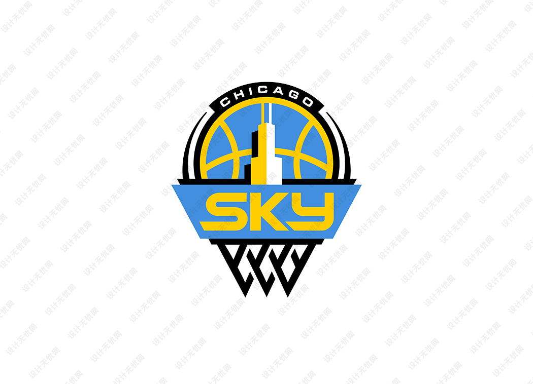 WNBA芝加哥天空队徽logo矢量素材
