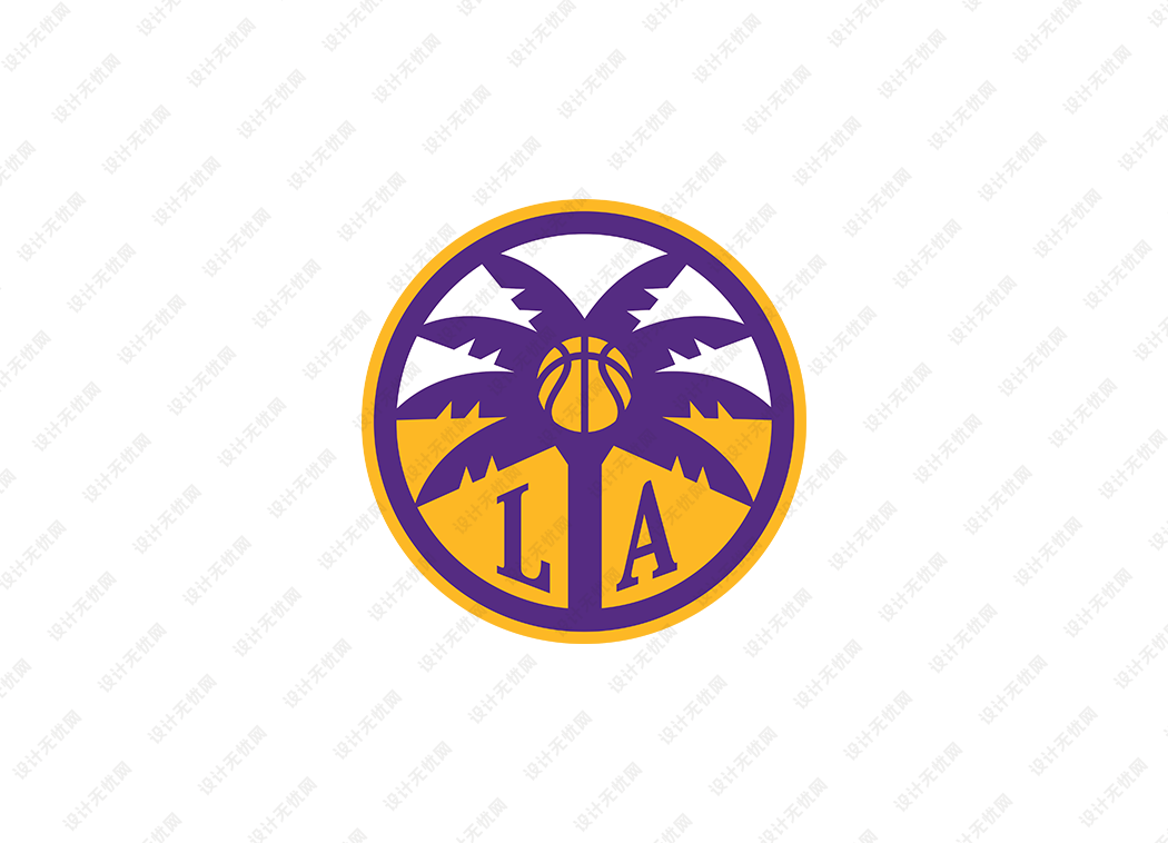 WNBA洛杉矶火花队徽logo矢量素材