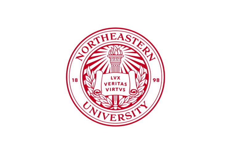 美国东北大学校徽logo矢量标志素材